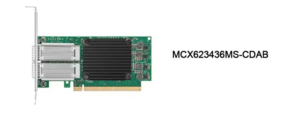 Tarjeta adaptadora Nvidia MCX623436an-Cdab Connectx-6 Dx En, 100 GbE, OCP3.0, con gestión de host, Dual-Port QSFP56, PCIe 4.0 x16, sin criptografía, tornillo de mariposa (lengüeta) 0
