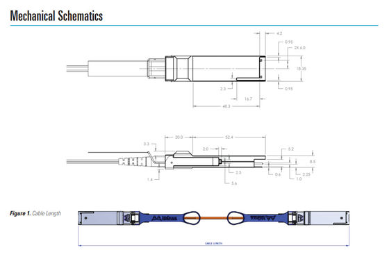 cable MC220731V-010 IB FDR de los 10m QSFP+ Mellanox AOC encima de VPI a 56Gb/S
