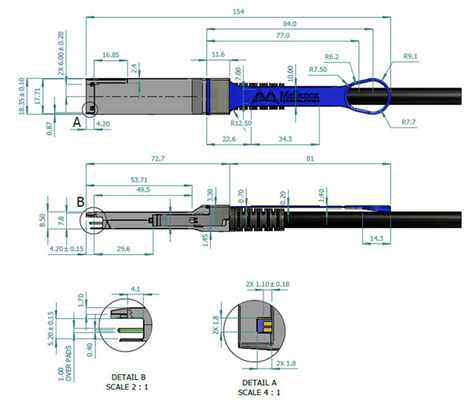 Cable DAC Mellanox IB EDR, longitud 5m MCP1600-E005E26, alta velocidad 100Gb/s QSFP28, nuevo y original