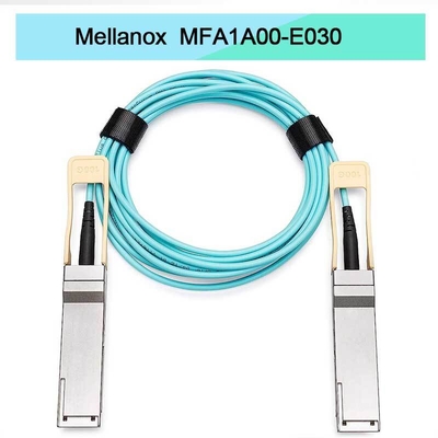 Cable AOC QSFP Mellanox MFA1A00-E030 basado en VCSEL, IB EDR hasta 100 Gb/s
