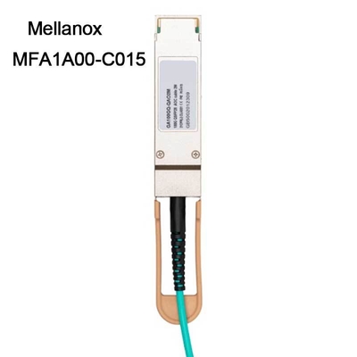 Ethernet de 100GbE QSFP LSZH Mellanox AOC telegrafía MFA1A00-C015 el 15m