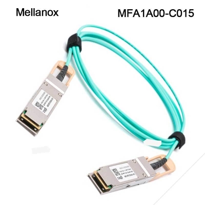 Ethernet de 100GbE QSFP LSZH Mellanox AOC telegrafía MFA1A00-C015 el 15m