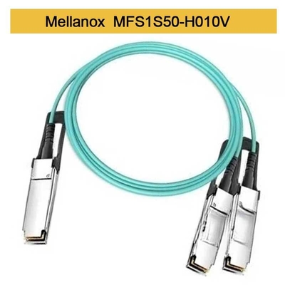 MFS1S50-H010V 200GbE 2x100GbE al cable de fribra óptica activo InfiniBand telegrafía el cable de Mellanox AOC