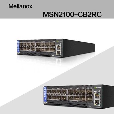 Velocidad máxima EDR Nvidia Mellanox Basado en 100gbe 1u Switch Ethernet abierto con puertos Cumulus Linux MSN2100-CB2RC 16 Qsfp28