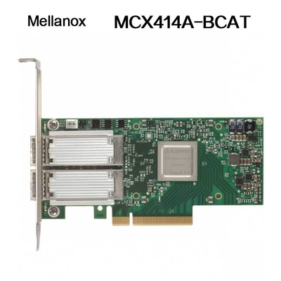 Tarjeta de interfaz de red Nvidia 900-9X426-0054-Sq0 MCX414A-BCAT Connectx-4, doble puerto QSFP28 de 40/56 GbE, PCIe3.0 x8, soporte alto