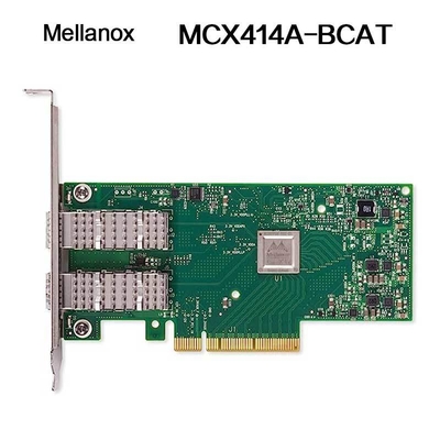 Tarjeta de interfaz de red Nvidia 900-9X426-0054-Sq0 MCX414A-BCAT Connectx-4, doble puerto QSFP28 de 40/56 GbE, PCIe3.0 x8, soporte alto