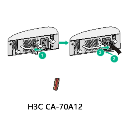 H3c Ca-70A12 Fuente de alimentación de CC de alto rendimiento para dispositivos, caja de cartón 2.5A