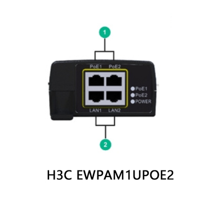 H3c Ewpam1upoe2 60 puertos 55W-1V-1.1A-DC Adaptador de energía de red > 200Mbps Cartón
