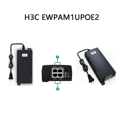 H3c Ewpam1upoe2 60 puertos 55W-1V-1.1A-DC Adaptador de energía de red > 200Mbps Cartón