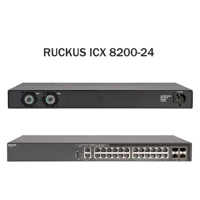 Interruptor de Ethernet Ruckus Icx8200-24f, para el cual se utiliza un interruptor de conexión