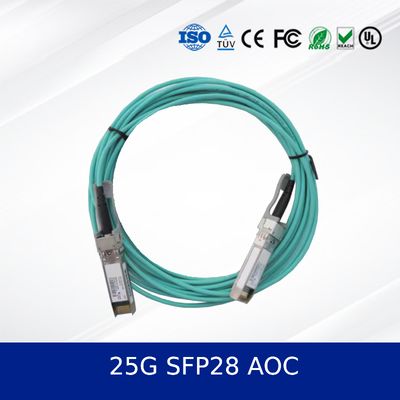 25G SFP28 AOC 3m Cable óptico activo 100m alcance, bajo consumo, diagnóstico digital