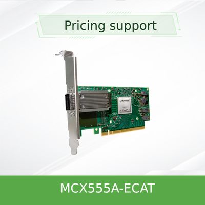 Tarjeta de adaptador EDR Connectx-5 de alta velocidad para redes de 100 GB/s MCX555A-Ecat