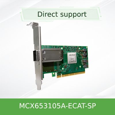 Nvidia MCX653105A-Ecat-Sp Connectx6 con puerto único Osfp56 EDR 100GB/S Vpi Tarjeta de red de banda ancha
