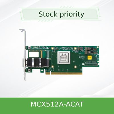 Tarjeta PCIe del adaptador del EN del puerto dual 10 25gbe Sfp28 de MCX512A-ACAT Mellanox Connectx 5 3,0 X8