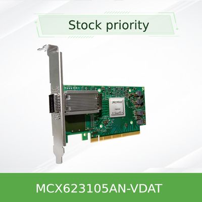 La tarjeta de red de Mellanox del interfaz del EN de ConnectX-6 DX MCX623105AN-VDAT 100GbE se dobla QSFP56 portuario