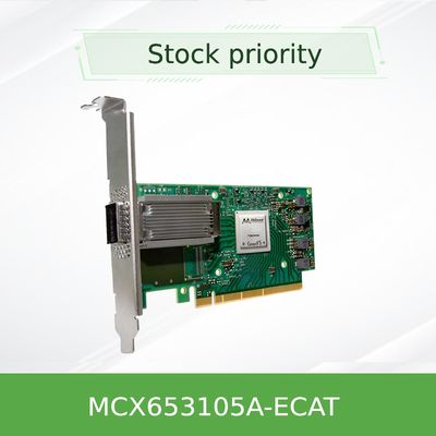 Carpeta de red de Mellanox con conexión a la red de conexión a la red Nic Card ConnectX-6 100GbE
