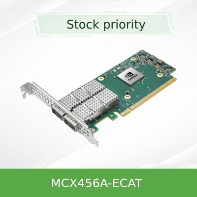 Nueva tarjeta de adaptador Nvidia MCX456A-Ecat Connectx-4 de banda ancha / Ethernet original