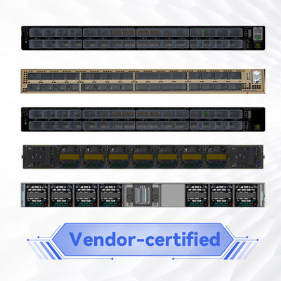 El sistema 36 QSFP28 de InfiniBand EDR 100Gb/S del interruptor de red de MSB7800-ES2F Mellanox vira 1U hacia el lado de babor