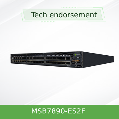 36p externamente manejó el interruptor MSB7890-ES2F de EDR 100Gb/S Smart Mellanox Infiniband no bloqueando