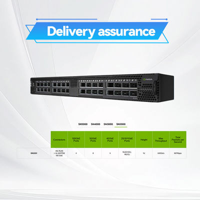 2 el interruptor corto MSN2100-CB2F 100GbE 1U 16 QSFP28 de Mellanox SN2000 de la profundidad de la base vira 2 fuentes de alimentación X86 de la CA hacia el lado de babor