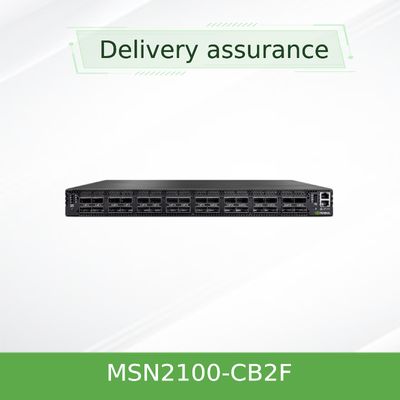 2 el interruptor corto MSN2100-CB2F 100GbE 1U 16 QSFP28 de Mellanox SN2000 de la profundidad de la base vira 2 fuentes de alimentación X86 de la CA hacia el lado de babor