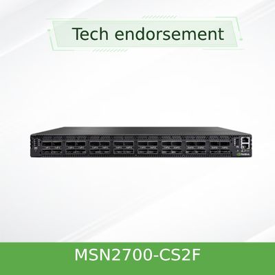 Puertos QSFP28 del interruptor de red del ODM SN2700 Mellanox MSN2700-CS2F 100GbE 1U 32