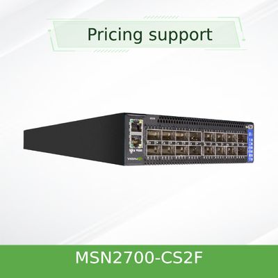 El espectro del interruptor de red de MSN2700-CS2F Mellanox basó el interruptor abierto de Ethernet de 25GbE/100GbE 1U