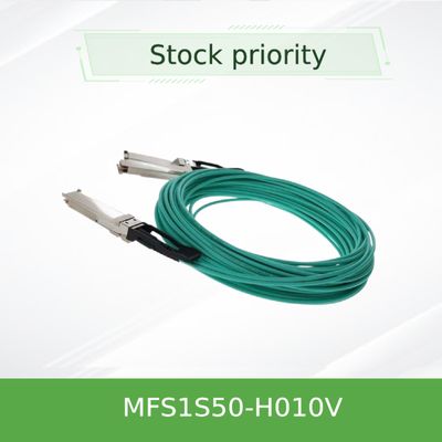 MFS1S50-H010V 200GbE 2x100GbE al cable de fribra óptica activo InfiniBand telegrafía el cable de Mellanox AOC
