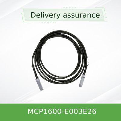 Cable de cobre InfiniBand EDR de la fijación directa MCP1600-E003E26 hasta el negro 26AWG de 100Gb/S QSFP28 3M