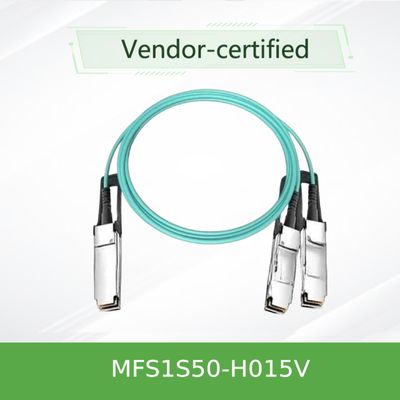 Cable AOC 100g MFS1S50-H015V VPI HDR y ETH el 15m del divisor del OEM Mellanox