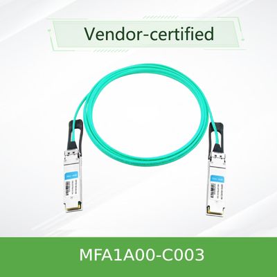 Cable óptico activo MFA1A00-C003 100GbE 3M de QSFP LSZH Mellanox AOC