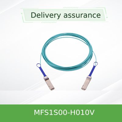 cable 10M QSFP56 MFS1S00-H010V de 200G Mellanox AOC en velocidad de los servidores
