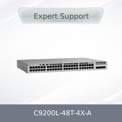 Nuevo con etiqueta, conmutador de red original Cisco serie C9200 de 48 puertos C9200L-48t-4X-a, con enlace ascendente de datos SFP, en stock
