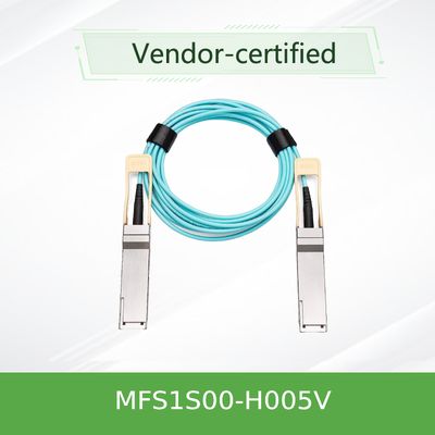 NVIDIA MFS1S00-H005V 200Gb/s Cable óptico activo QSFP56 - 5m AOC para HDR InfiniBand y 200GbE