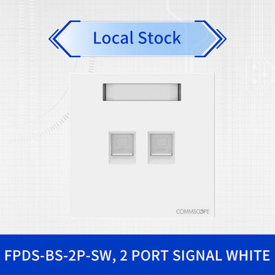 British Standard Dual Port Faceplate with Flush Mounting for Structured Cabling