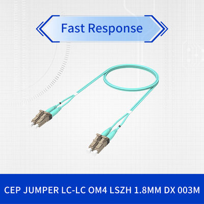 Cable de conexión de fibra dúplex LC CommScope OM4 - Multimodo 50/125μm, LSZH, Aqua, 1.8mm