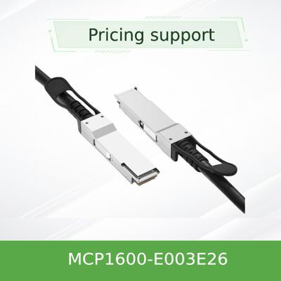 NVIDIA Mellanox MCP1600-E003E26 100Gb/s QSFP28 Cable de cobre de conexión directa pasiva de 3m, EDR InfiniBand, baja latencia, potencia casi cero para interconexiones de centros de datos