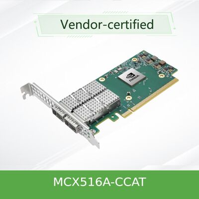MCX516A-CCAT Adaptador Ethernet de doble puerto de 100GbE de NVIDIA