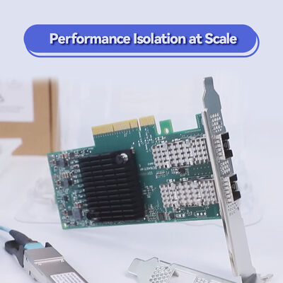 NVIDIA ConnectX-7 MCX755106AS-HEAT 400Gb/s Dual-Port InfiniBand & Ethernet Smart NIC con PCIe Gen5 también se utiliza para el procesamiento de datos.