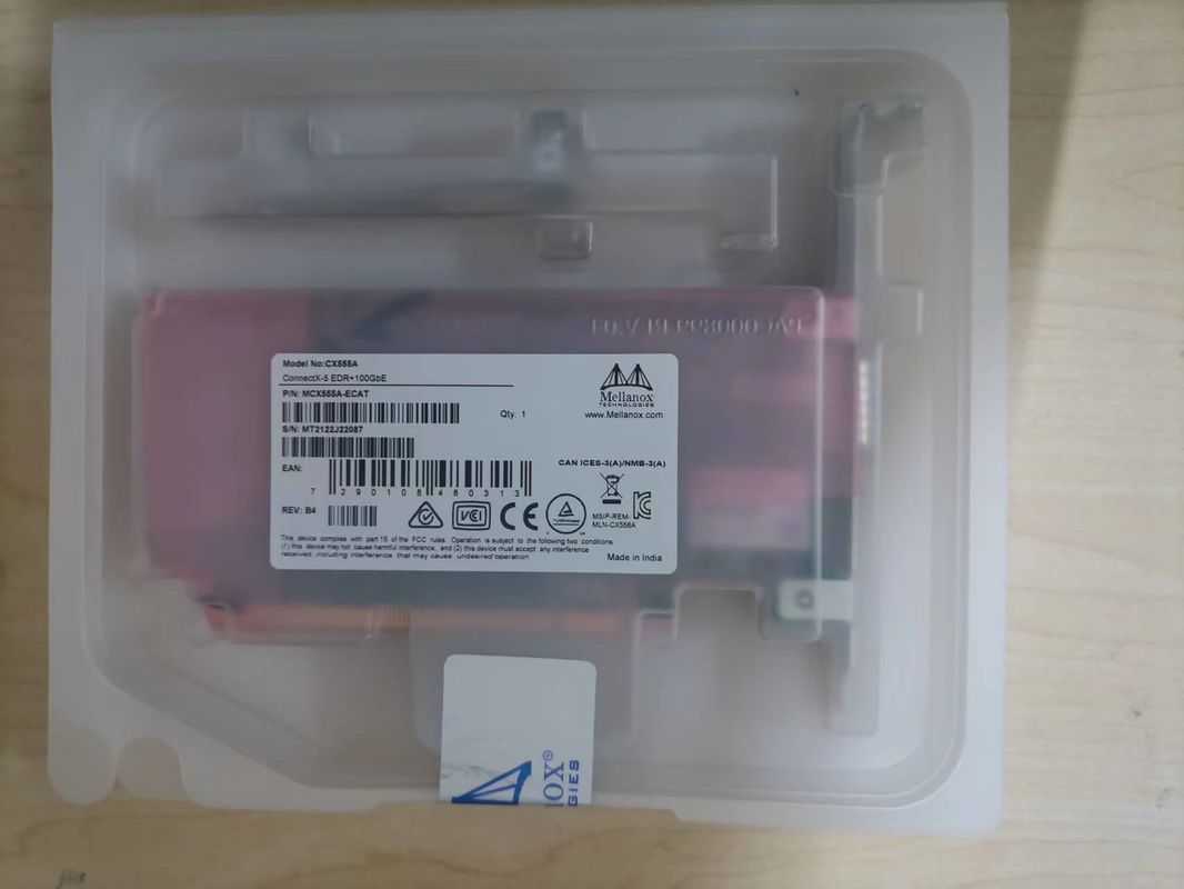 Tarjeta de red de Mellanox VPI Mellanox 100gbe Nic Adapter Card MCX555A-ECAT ConnectX-5 EDR 100GbE