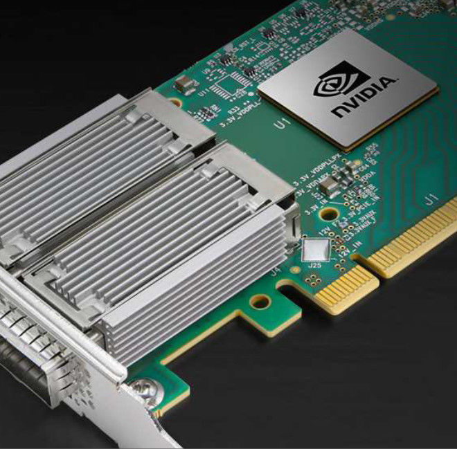 NIC MCX556A-EDAT ConnectX-5 QSFP28 de Mellanox 100gbe de la tarjeta del adaptador de red de EDR/100GbE VPI