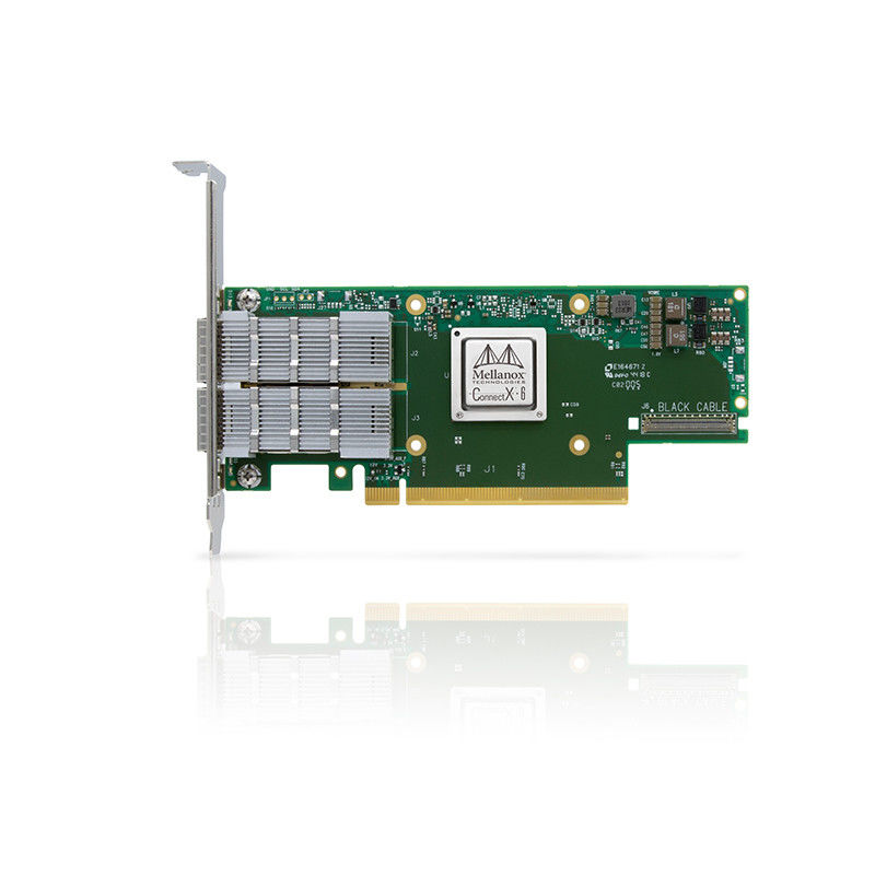 Adaptador portuario dual MCX653106A-HDAT ConnectX de la tarjeta de red de HDR 200GbE Mellanox de Ethernet VPI 6 QSFP56
