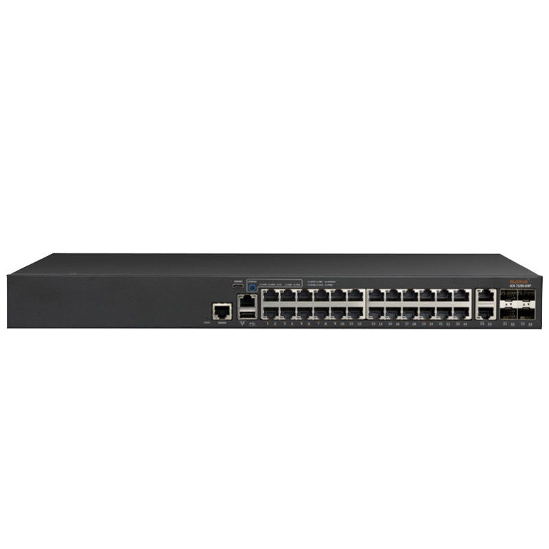 interruptor de red del jaléo de 24P 4X1G ICX7150 10/100/1000Mbps RJ-45 PoE 370W