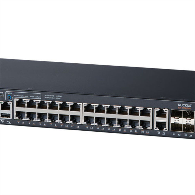 interruptor de red del jaléo de 24P 4X1G ICX7150 10/100/1000Mbps RJ-45 PoE 370W