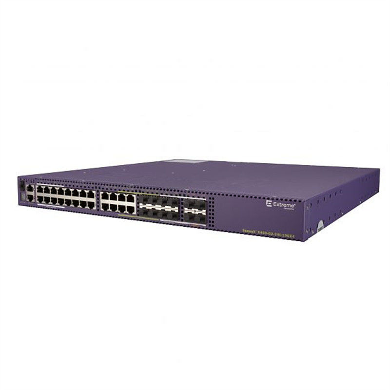 24ports interruptor extremo apilable X460-G2-24t-GE4-Base 216Gbps de la red AVB