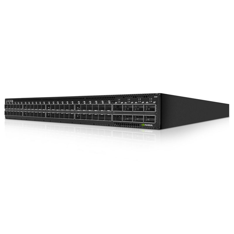 El cúmulo Linux del interruptor de red de MSN2410-CB2FC Mellanox sN2410Mellanox 48 SFP28 vira 8 puertos hacia el lado de babor QSFP28