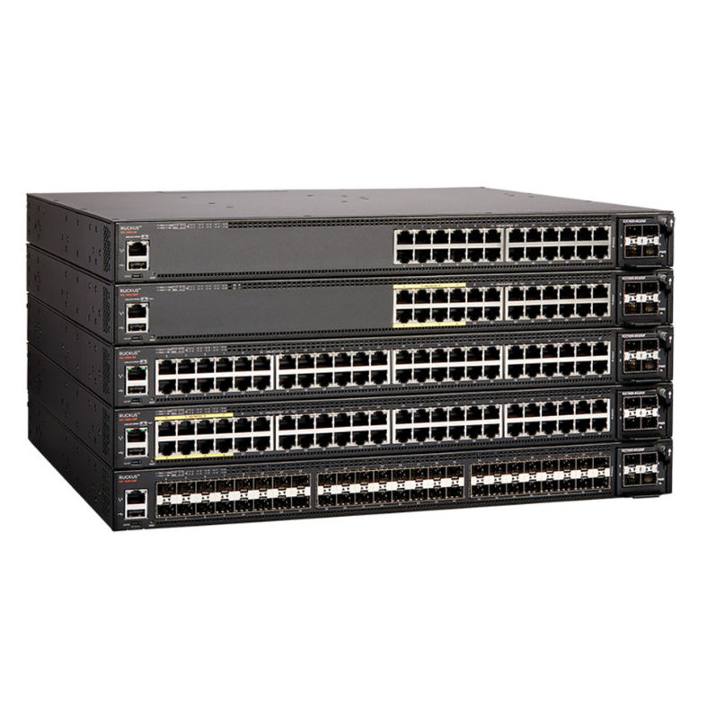 Interruptor portuario 1500W 336 Gb/S 960 Gb/S del jaléo Icx7450 24 POE de la red