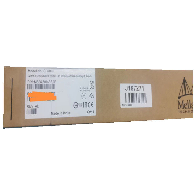 El interruptor-IB 2 de la red de MSB7800-ES2F Mellanox basó los puertos QSFP28 de EDR InfiniBand 1U 36