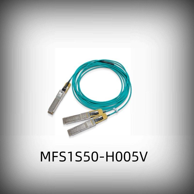 Ethernet baja 200GbE del cable del divisor del cable MFS1S50-H005V de Mellanox AOC del estado latente a 2x100GbE los 5m
