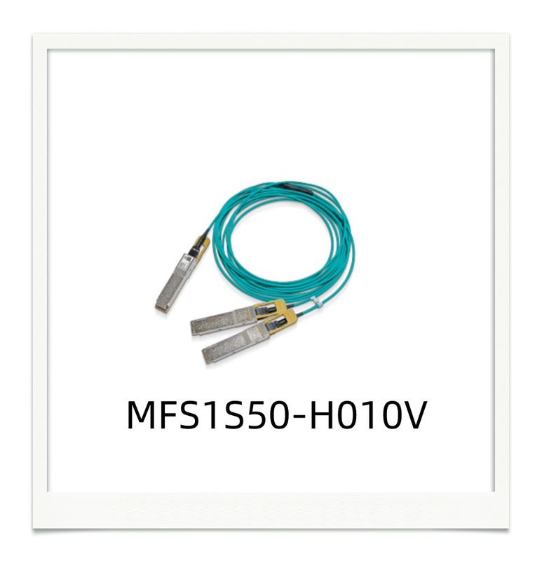 MFS1S50-H010V 200GbE 2x100GbE al cable de fribra óptica activo InfiniBand telegrafía el cable de Mellanox AOC